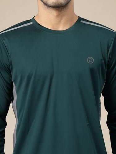 Image of CHKOKKO Gym T Shirts for Men Workout Solid Quick Dry Sports Men T-Shirts Breathable Lightweight Full Sleeve Regular Fit Round Neck Running Stylish Tshirt for man