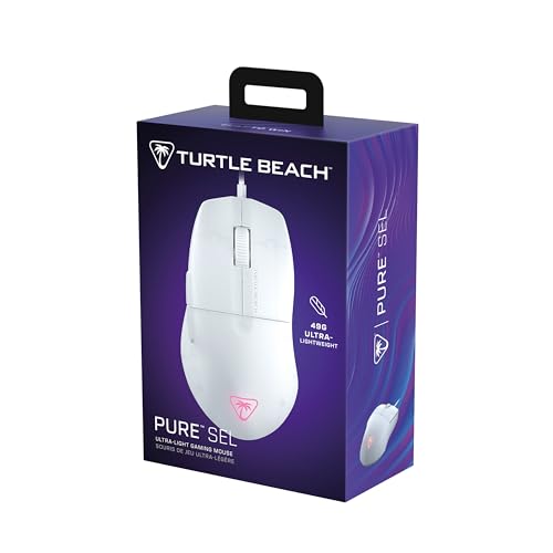 Pure SEL - Mouse da gioco RGB ergonomico ultraleggero, sensore ottico a 8K DPI, sistema di pretensionamento, illuminazione RGB - Bianco - Mouse gaming - Immagine 8