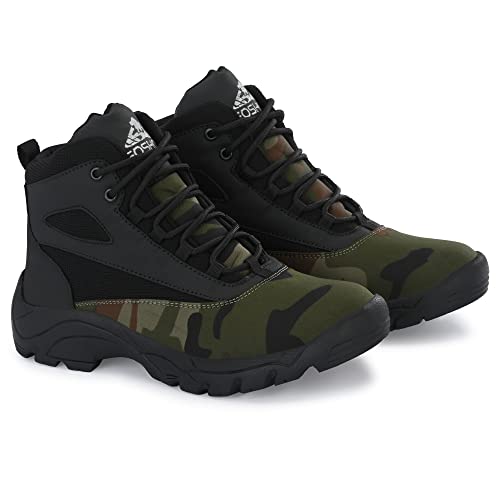 Image of Leo's Fitness Shoes Men's Jungle Hiking Outdoor Boots For Trekking Backpacking Mountaineering & Other Activities
