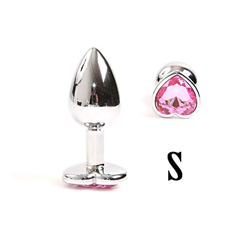 Sexspielzeug Für Paare Männer Frauen Edelstahl Herz Metall Analplug Klein-Groß-Schmuck Kristall Anus Po Perlen Dildo Anal Sexspielzeug für Männer...