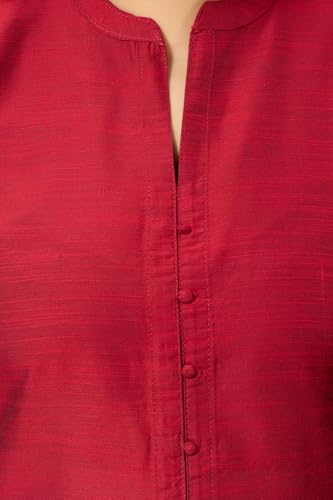 Image of DREAM & DZIRE Women's Silk Blue Straight Kurti for All Plus Size and Small Size
