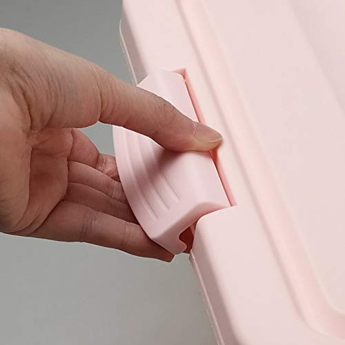 Yubine Plastic Bin With Lid, 14 Quart Latching Tote, 2 Packs #TOP2