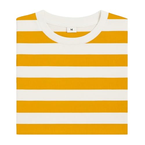 Image of Children's Striped Cotton T-Shirt, Classic Design, Multiple Colors, Age 1-7