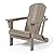 WestinTrends Malibu 2 Piece Set Outdoor Folding Poly Adirondack Chair, Weathered Wood