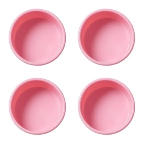 REKIDOOL Silicone Muffin Pans Cupcake Set,4 Inches Round Shaped Silicone Baking Pans Molds Nonstick Cupcake Liners Silicone Baking Cups (Pack of 4, Pink) Cover