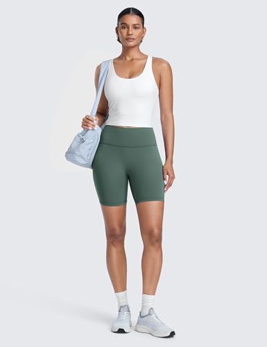 Image of CRZ YOGA Secretsculpt Biker Shorts 6 inch | Booty Scrunch Butt, Butterlift, Buttery Soft, Moderate Compression, Workout, Pilates, No Front Seam, High Waist, for Women