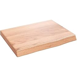 vidaXL Estante Pared Madera Roble tratada marrón Claro 40x30x(2-4) cm