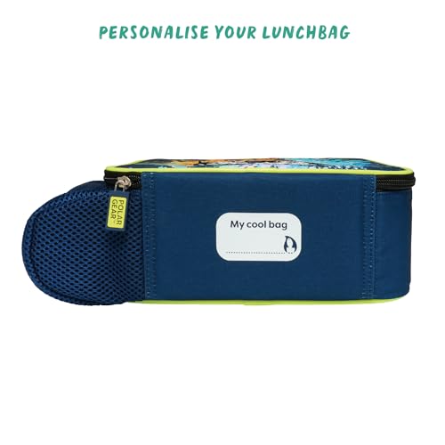 Polar Gear Football Lunch Bag with 400ml Kids Water Bottle - Back to School Supplies - 600D Polyester Insulated Bag Bottle School Combo Set - Football Gifts