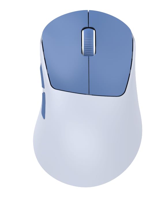 hunart H6 49g Wireless Mouse, Bluetooth & 2.4GHz Rechargeable Mouse, Lightweight Silent Ergonomic Mouse with USB-C Charging, Portable Right-Hand Mouse for Laptop, PC, MacBook, Office (Blue) by hunart - Image 2