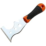 Spatule de peinture 13 en 1 pour peintres et bricoleurs – Avec poignée en caoutchouc souple, construction en acier inoxydable, rouleau à peinture et pointe droite / courbée