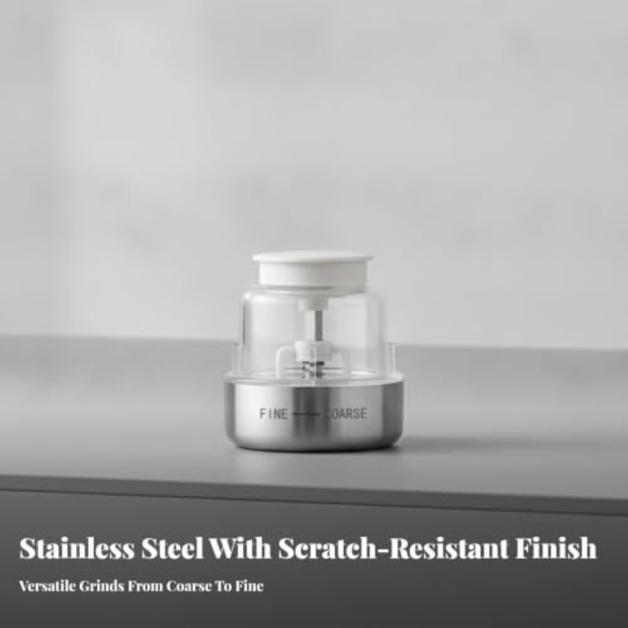 Electric Pepper and Spice Grinder with Transparent Cup