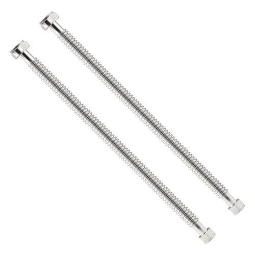 Watflow 24inch Stainless Steel Corrugated Water Heater Connector Flexible for Female Iron Water Pipes Fitting, 3/4