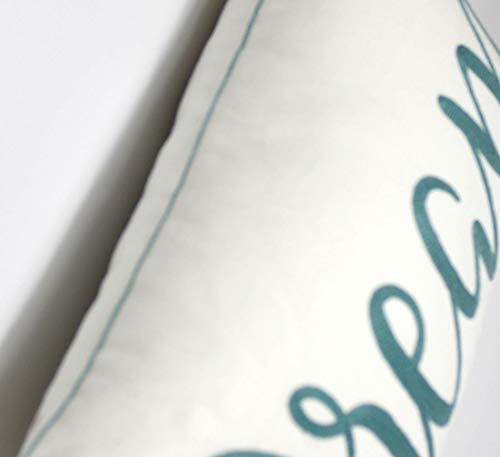 Decopow Embroidered Inspirational Quote Throw Pillow Cover With Dream Pattern,Dream Decorative Canvas Pillow Cover 12 X 20 Inches #TOP2