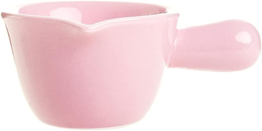 Porcelain Gravy Boat Meat Gravy Sauce Dish is Used for Salad Dressing Milk Broth Coffee Creamer Microwave and Dishwasher Safe Ceramic with Handle (B)