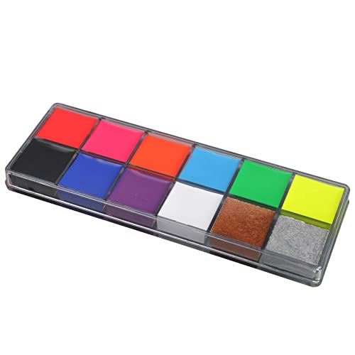 Tinta clássica de rosto e corpo a óleo fluorescente de Halloween 12 cores para festa cosplay anivers