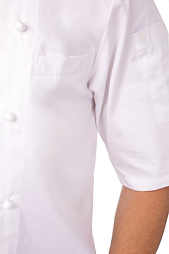 Chef Works Casaco de chef de algodão premium capri unissex, Branco, 52