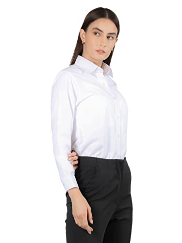 Image of CHKOKKO Women Solid Polycotton Regular Formal Shirt