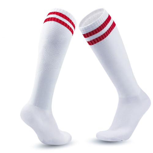 4 Pairs Kids Soccer Socks for Boys Girls Knee High Socks Football Uniform Baseball Softball Socks for 6-12 Years Old2