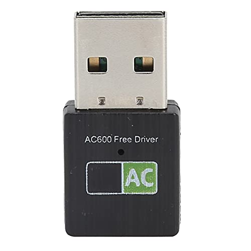 Dongle Wi-Fi USB AC600, adaptador WiFi de banda dupla 600 Mbps 2,4G/5G Receptor USB Ethernet Mini re