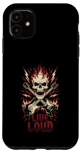 Live Loud ���b�N�����[�� �M�^�[ ���B���e�[�W ROCK Music �X�}�z�P�[�X iPhone 11 �p