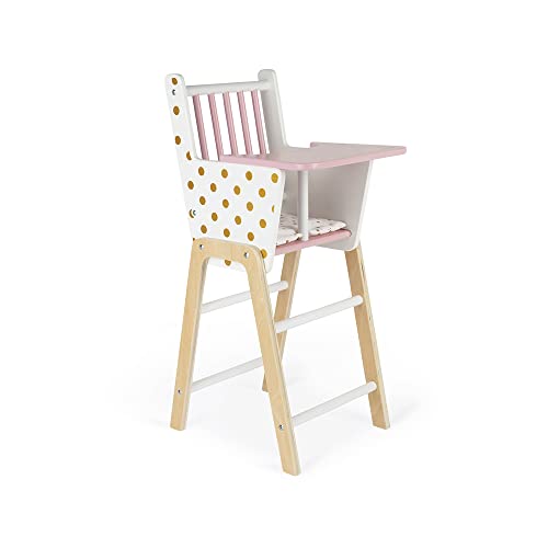 Janod - Candy Chic - Trona de Madera para Muñecas de Hasta 42 Cm - Accesorios para Muñecas - A partir de 3 Años, J05888 Cover