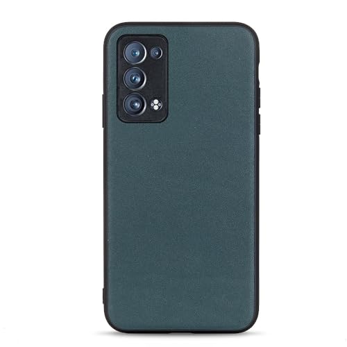 Coque Oppo Reno 6 Pro+ en cuir vert un cadeau tendance élégant pour homme