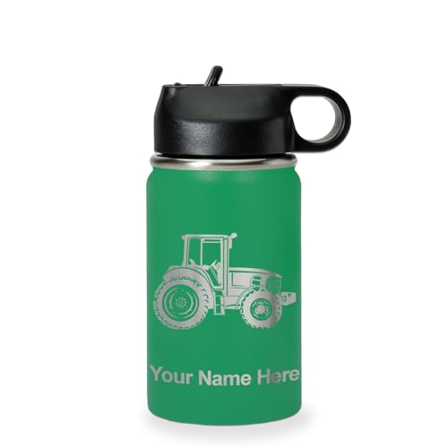 Laser-Engraved Farm Tractor Water Bottle
