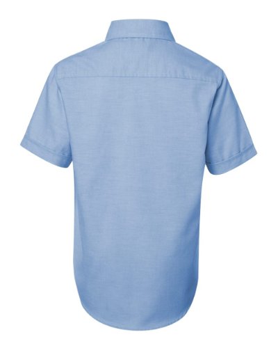Image of French Toast School Uniform Boys Short Sleeve Oxford Shirt, Blue, 7