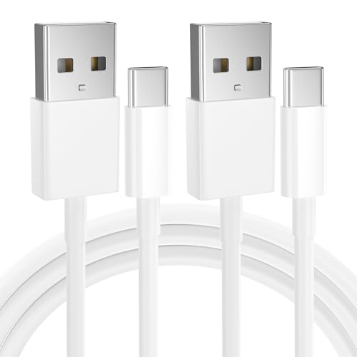 Vienceen 3ft USB to USB C Cable, Type-C CarPlay Cord [3-Foot 2-Pack], USB A to USB C Cable for iPhone 17/16/15 Pro, MacBook Air, iPad Pro/Air (1m, White)