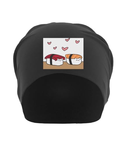 Bonnet en coton noir Sushi in Love idéal pour vos sorties urbaines