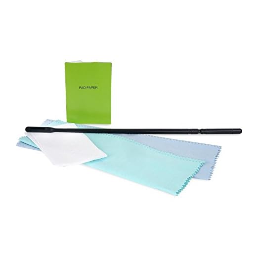 Set de Limpieza Classic Cantabile para Flauta Transversal: varilla, 3 paños de limpieza, paño para pasar, paño de pulido y papeles para almohadillas, para limpieza interior y exterior.