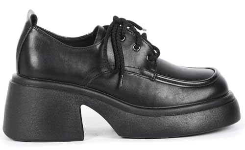 Image of Platform Loafers for Women,Womens Loafers Slip-ons Penny Loafers for Women Dressy Business Casual Shoes Black 7.5