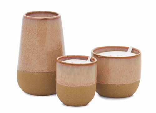 Paddywax Scented Candles Premium Kin Range Candle in Reusable Glazed Ceramic Pot, 283g, Pink Opal + Persimmon - Image 2