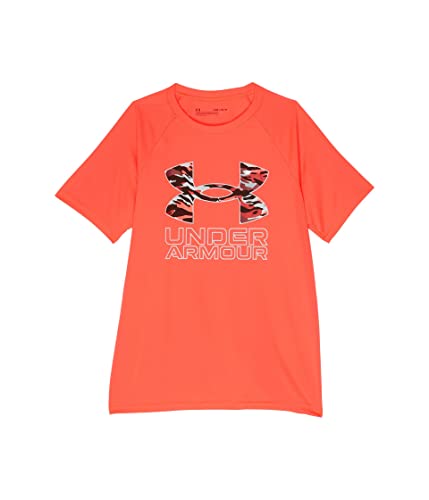 Under Armour Boys' Tech Hybrid Printed Fill Short-Sleeve T-Shirt , Beta (629)/Black , Youth X-Small