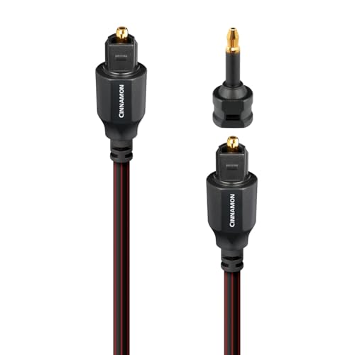 AudioQuest 3m Cinnamon Optical Toslink Fiber-Optic Cable + Mini-Adaptor