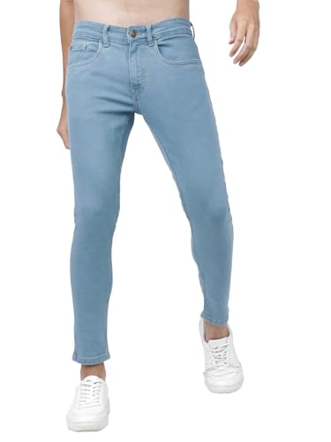 Image of Highlander Men's Slim Fit Jeans | Cropped Length | Jeans for Man | Stylish Casual Wear for Everyday Comfort