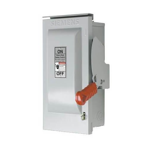 Fused 3 Pole Disconnect, 480V, 30A, Type H Fuse, Nema 3R Outdoor Enclosure