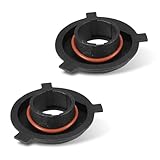 yorpyep 2 PCS Car H4 LED Light Adapter Base, Snap-on Waterproof and Shockproof Bulb Retainers, Bulb Mounting Adapter Sockets Retainer Holder, Universal for Most Cars, Trucks, SUVs (Black)