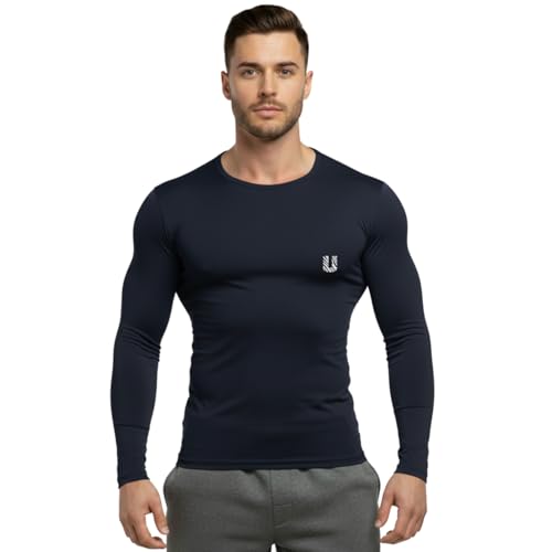Image of Unbeatable Men's Full Sleeve Plain Athletic Fit Multi Sports Compression T-Shirt for Cycling and Gym