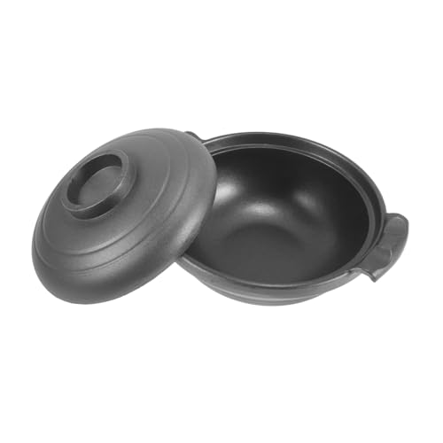 TOPPERFUN Pentola per Zuppa in Ceramica con Coperchio Adatta per Fornello per Cucinare Zuppe Brasare Pollo e Preparare Porridge con Doppi Manici per Trasporto Facile e Distribuzione Uniforme