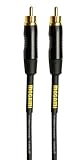 Mogami GOLD RCA-RCA-03 Mono Audio/Video Patch Cable, RCA Male Plugs, Gold Contacts, Straight Connectors, 3 Foot