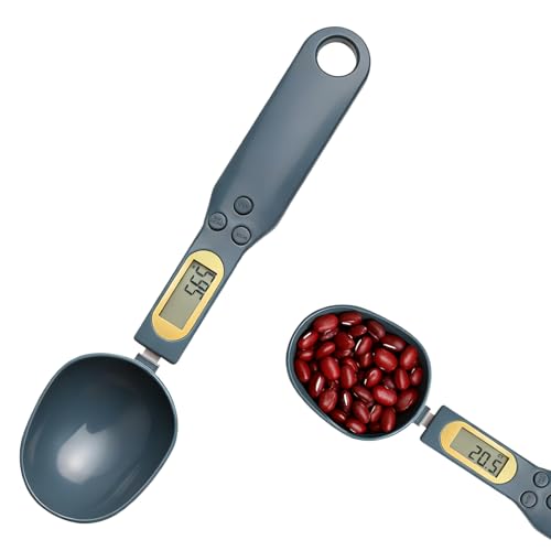 TNSLAND Cuchara báscula medición precisa báscula de cuchara medidora electrónica con pantalla LED electronic spoon scale 7 unidades de medida spoon scale con funciones de tara y peso fijo verde