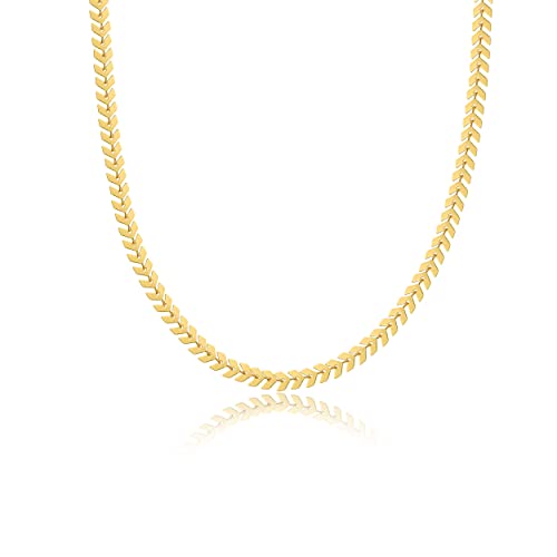 Sewyer 14K Gold Plated Choker Necklace For Women Dainty Coin Chain Choker Simple Beaded Fishbone Necklaces Everyday Jewelry Gifts #TOP5