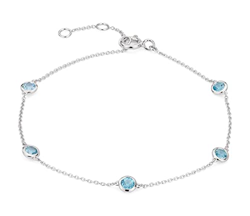 Cadena de cables de piedras preciosas JoyeríaGIFT pulsera ajustable mujer 6.5 a 8 4