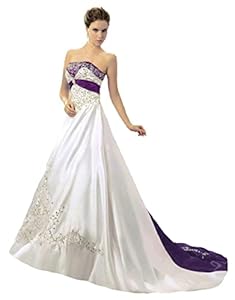 Vantexi VDE8824 Brautkleid Trägerlos Lila 56