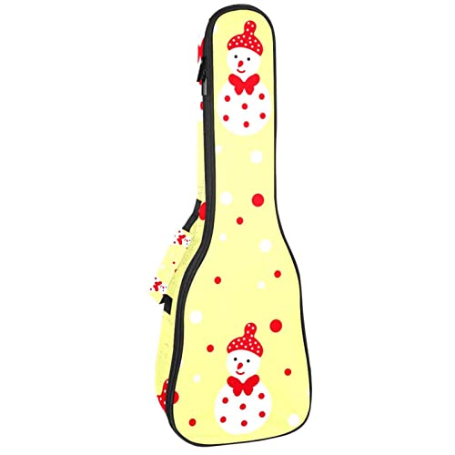 Sac rembourré ukulélé concert anti choc 10 mm jaune bonhomme de neige