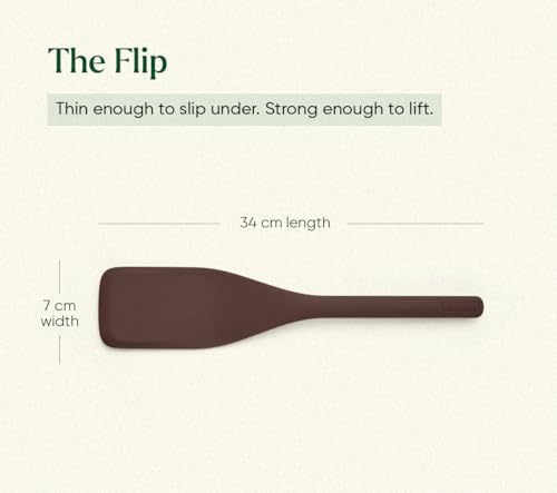 Image of Ember Cookware Silicone Spatula Set of 3 - Stir, Flip & Scraper | Platinum Grade Food Safe | Heat Resistant Up to 230C | Seamless Unibody Design | Wine