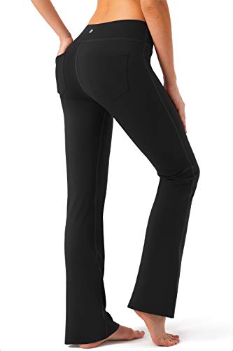 G Gradual Women's Pants With 4 Pockets High Waist Work Pants Bootcut Yoga Pants For Women (Black, Large) #TOP3