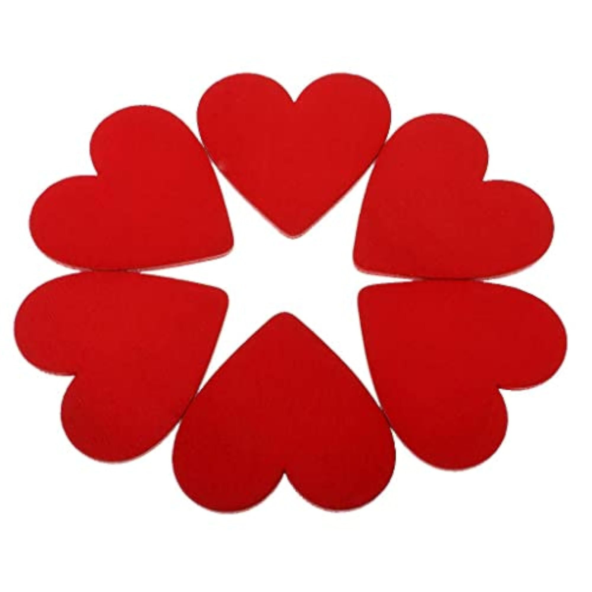 4x10pcs Red Heart Shape Wood Slice for DIY Wedding Craft