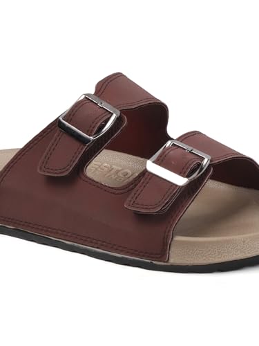 Image of Sukun mens Sukun Slb 10 Men's Stylish Dual-strap Buckle Sandals Sandal